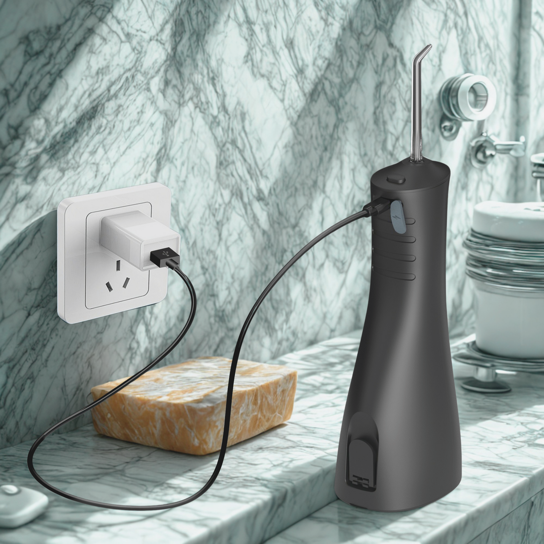 HydroSmile – Draagbare hogedrukwaterflosser