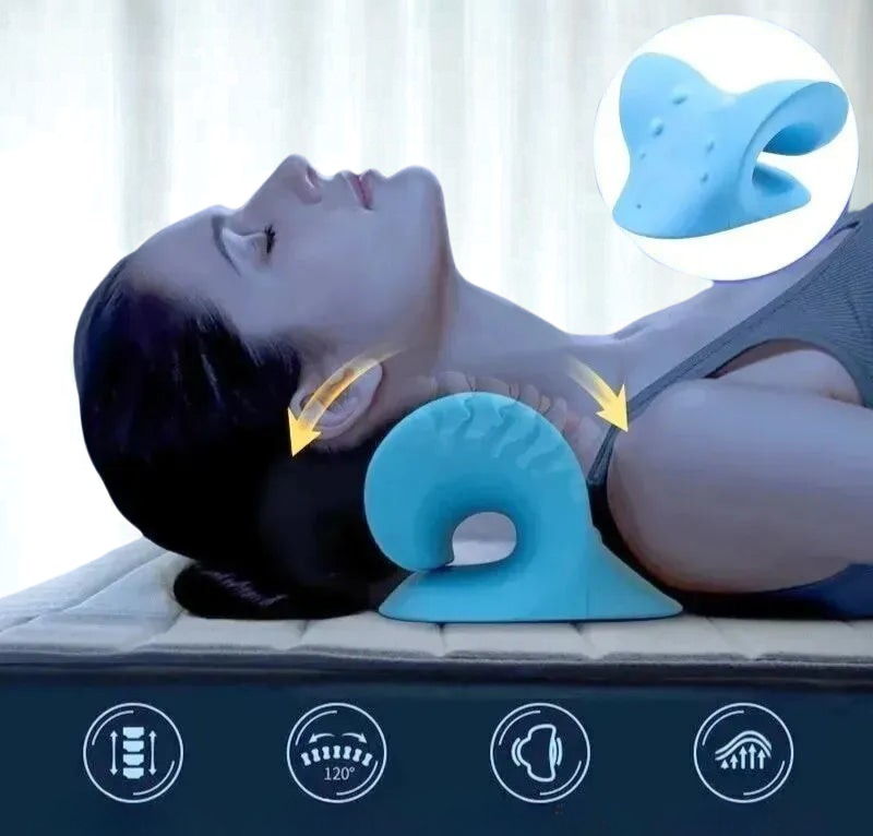 NeckRelief Pro – Orthopedic Cervical Traction & Massage Pillow
