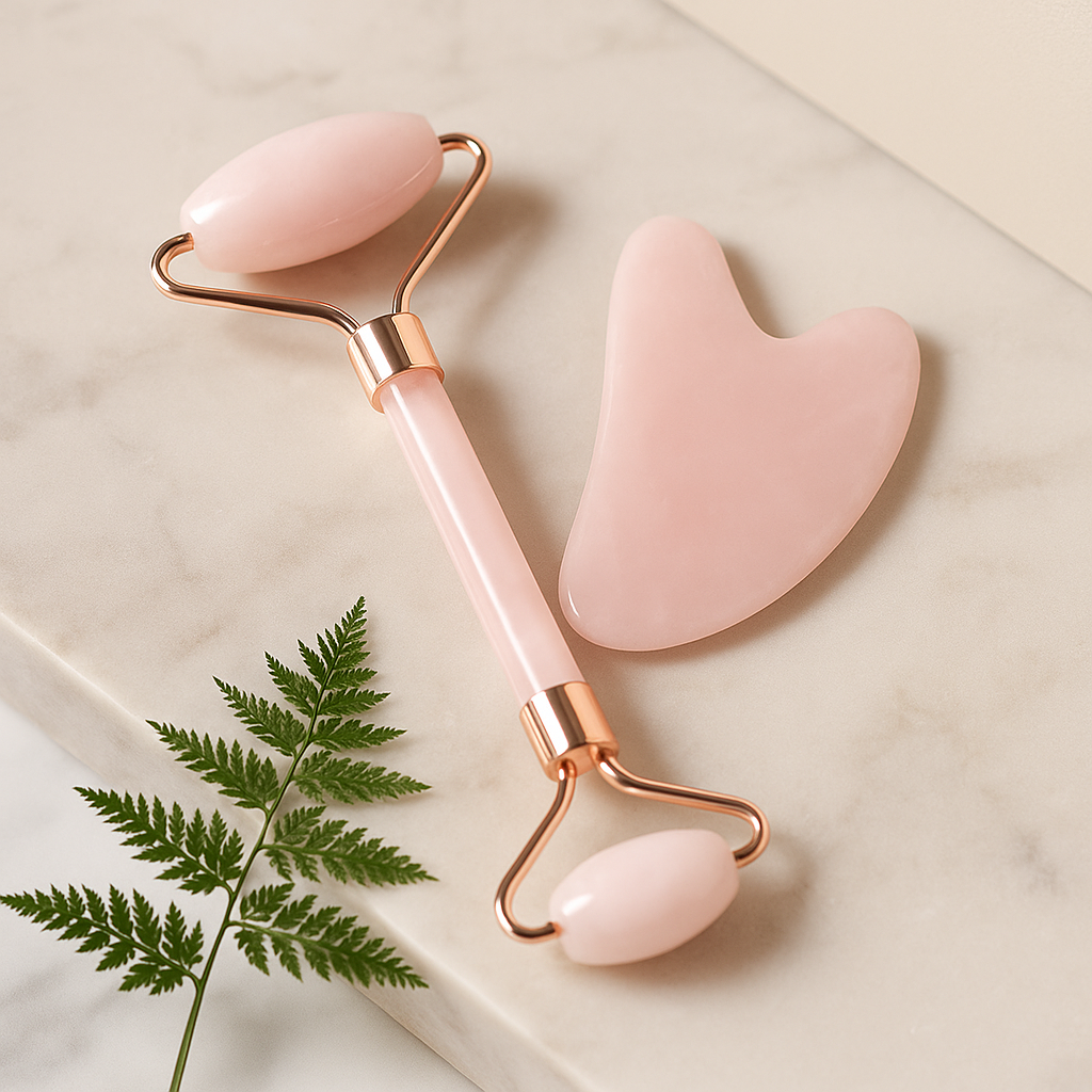GlowSculpt - Gua Sha Technique & Facial Roller Duo