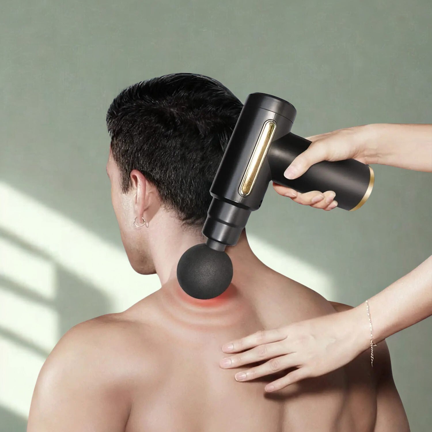 Deep Tissue Percussion Massage Gun with 4 Interchangeable Heads