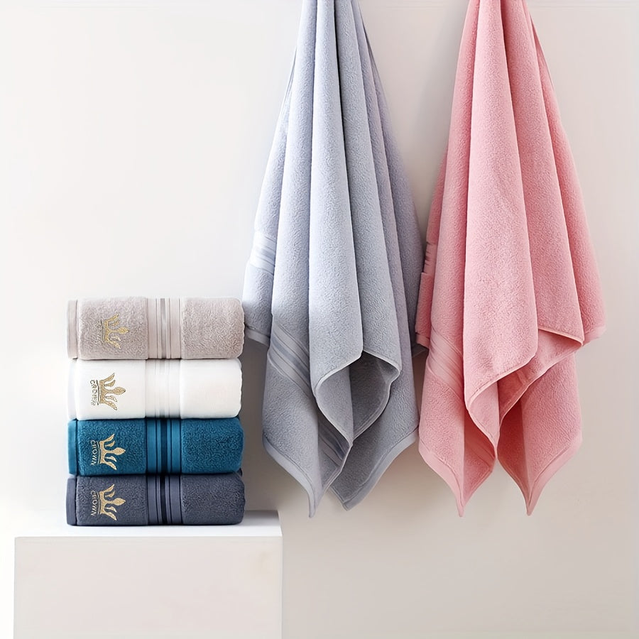 RoyalCotton – 8-teiliges Luxus-Badetuch-Set mit Kronenstickerei