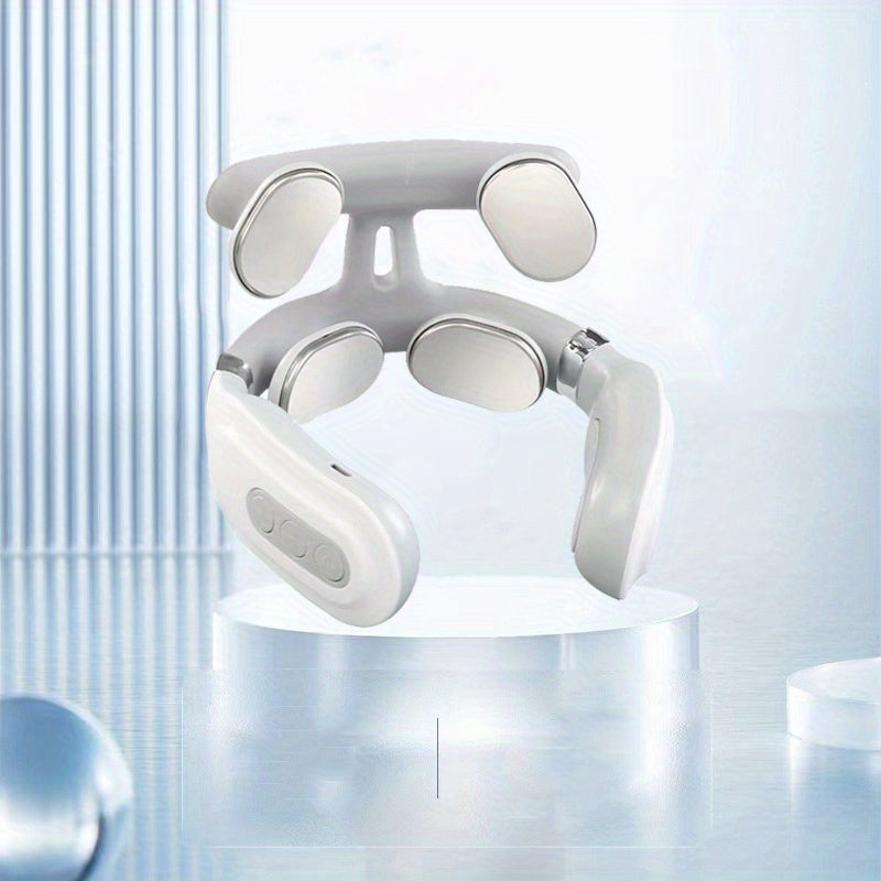 NeckRelief Pro - Masseur de cou intelligent avec chaleur, vibrations et technologie EMS Pulse 