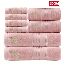 RoyalCotton – 8-teiliges Luxus-Badetuch-Set mit Kronenstickerei