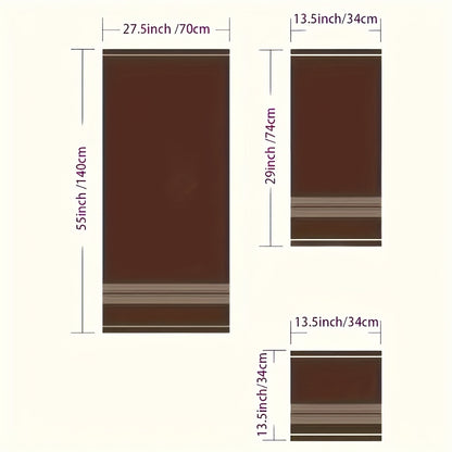 RoyalCotton – 8pcs Luxury Bath Towel Set with Crown Embroidery