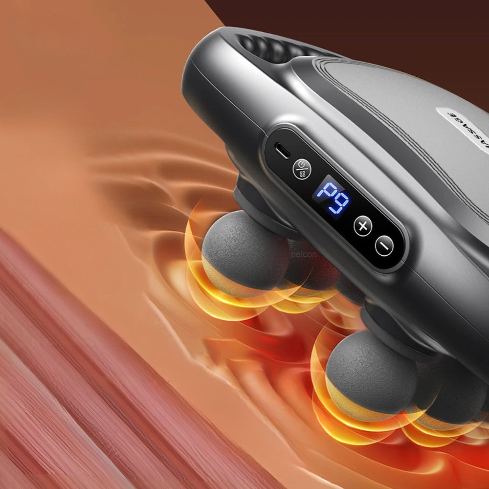PowerRelief 6D - Back & Body Massager with 6 Heads and Deep Percussion