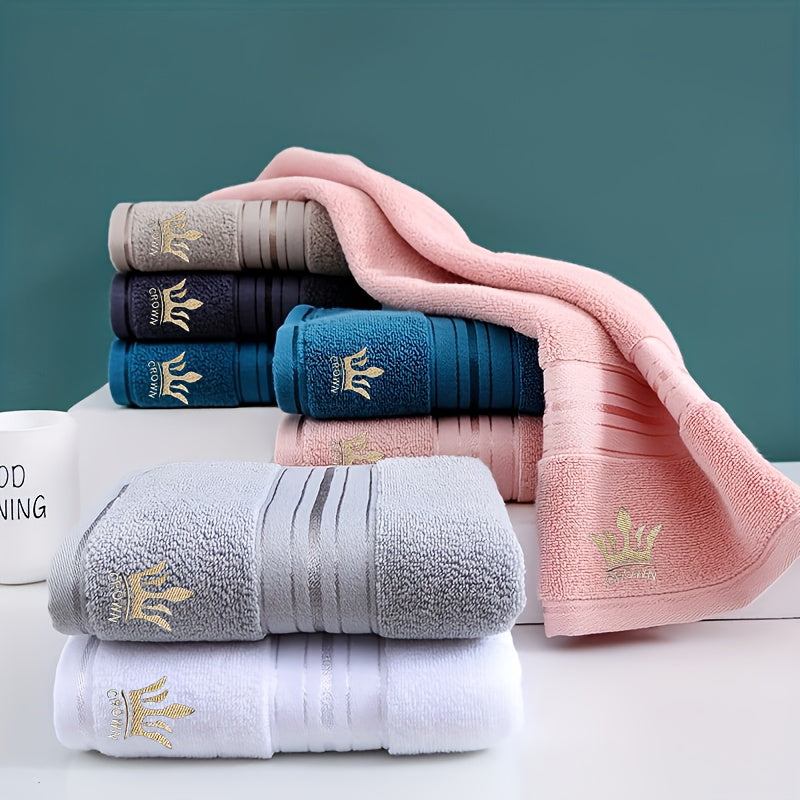 RoyalCotton – 8pcs Luxury Bath Towel Set with Crown Embroidery