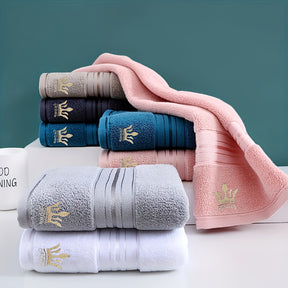 RoyalCotton – 8-teiliges Luxus-Badetuch-Set mit Kronenstickerei