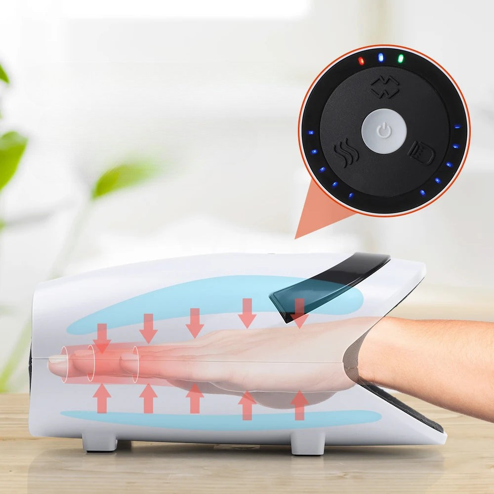 ConfortAir Pro – Advanced Hand Massager with Adjustable Compression & Heat Therapy
