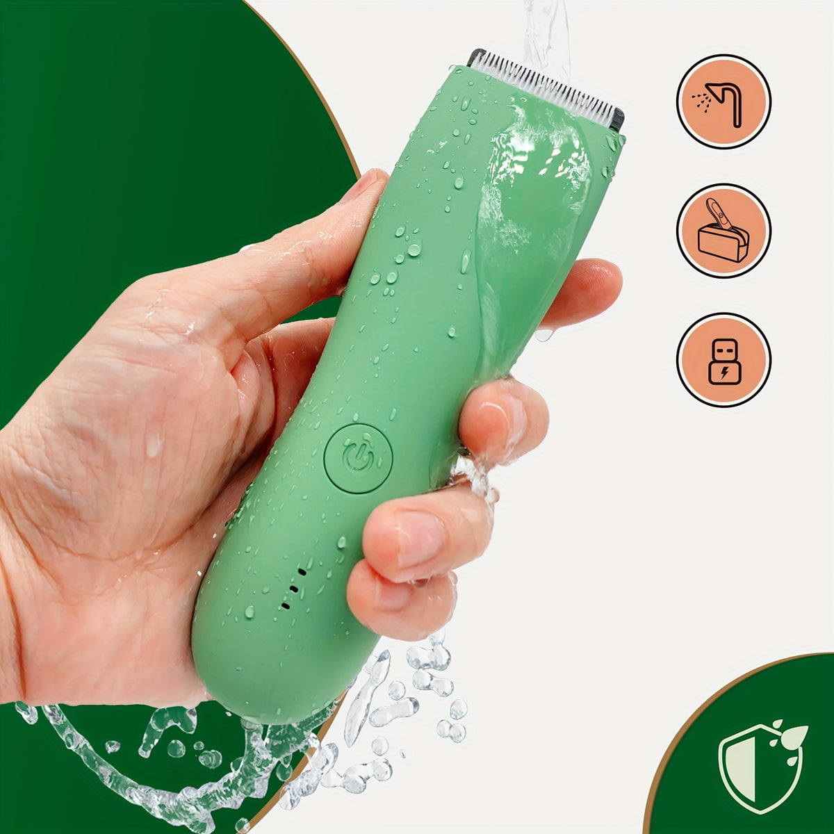 TrimSafe Pro – Waterproof Body Trimmer with Ceramic Blade