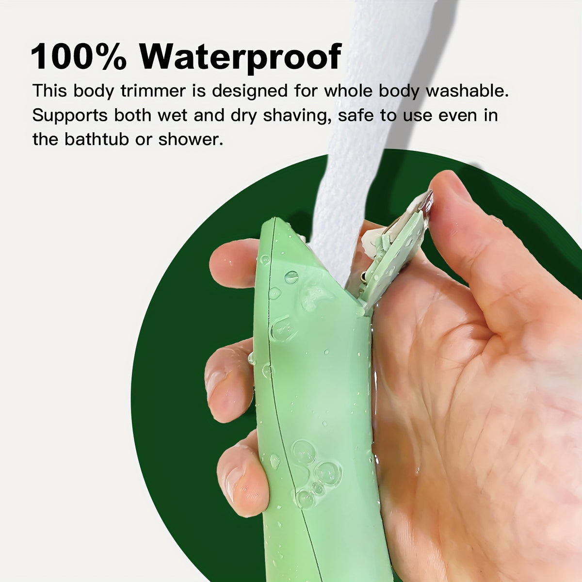 TrimSafe Pro – Waterproof Body Trimmer with Ceramic Blade