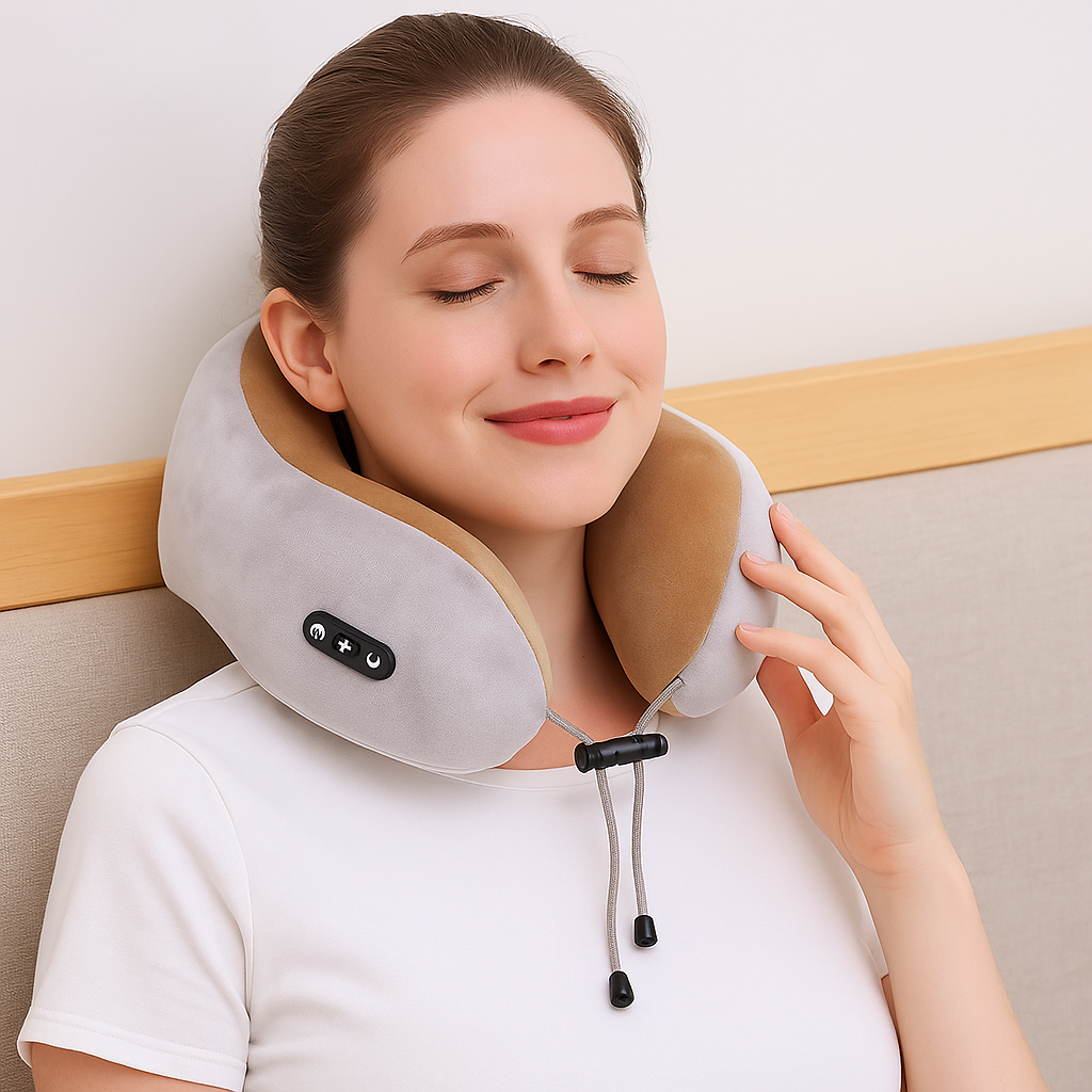 VibraRelax - Wireless Neck Massager with Deep Kneading & Soothing Vibration