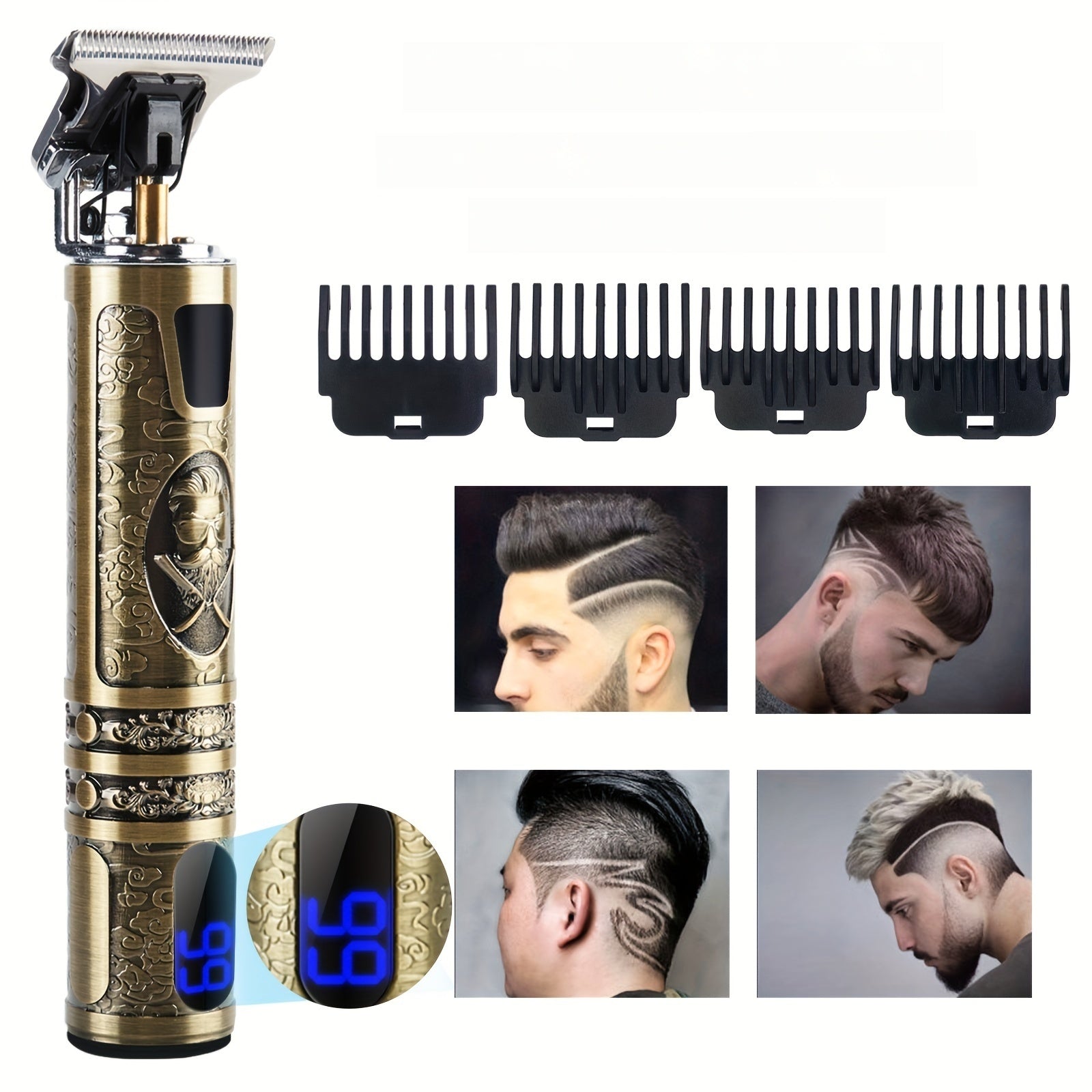 Barber Gold Pro – Tondeuse à cheveux et à barbe 2 en 1
