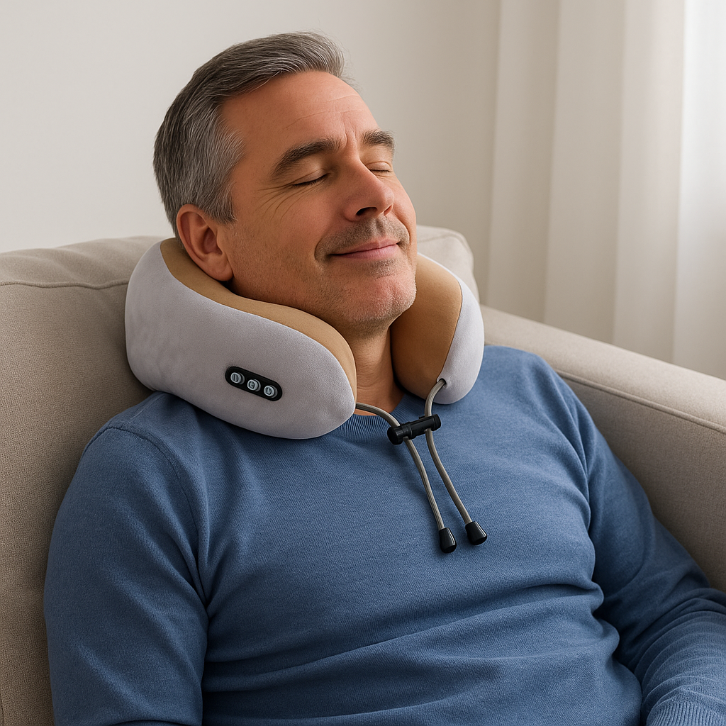 VibraRelax - Wireless Neck Massager with Deep Kneading & Soothing Vibration