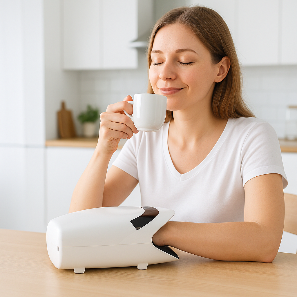 ConfortAir Pro – Advanced Hand Massager with Adjustable Compression & Heat Therapy