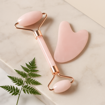 GlowSculpt - Gua Sha Technique & Facial Roller Duo