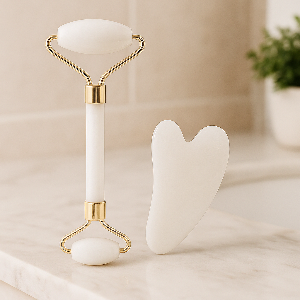 GlowSculpt - Gua Sha Technique & Facial Roller Duo