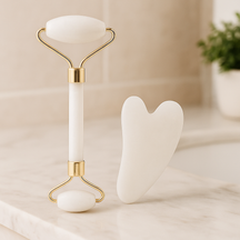 GlowSculpt - Gua Sha Technique & Facial Roller Duo