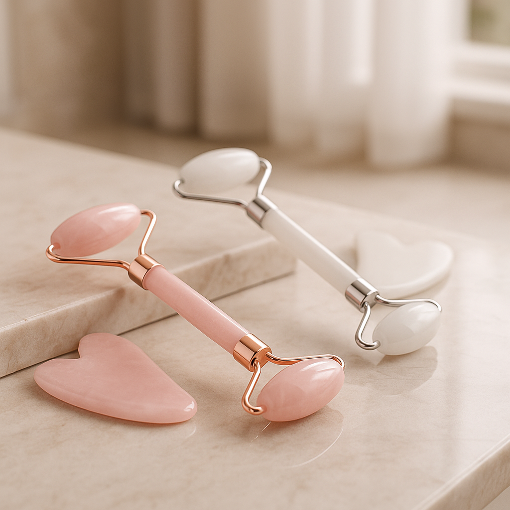 GlowSculpt - Gua Sha Technique & Facial Roller Duo