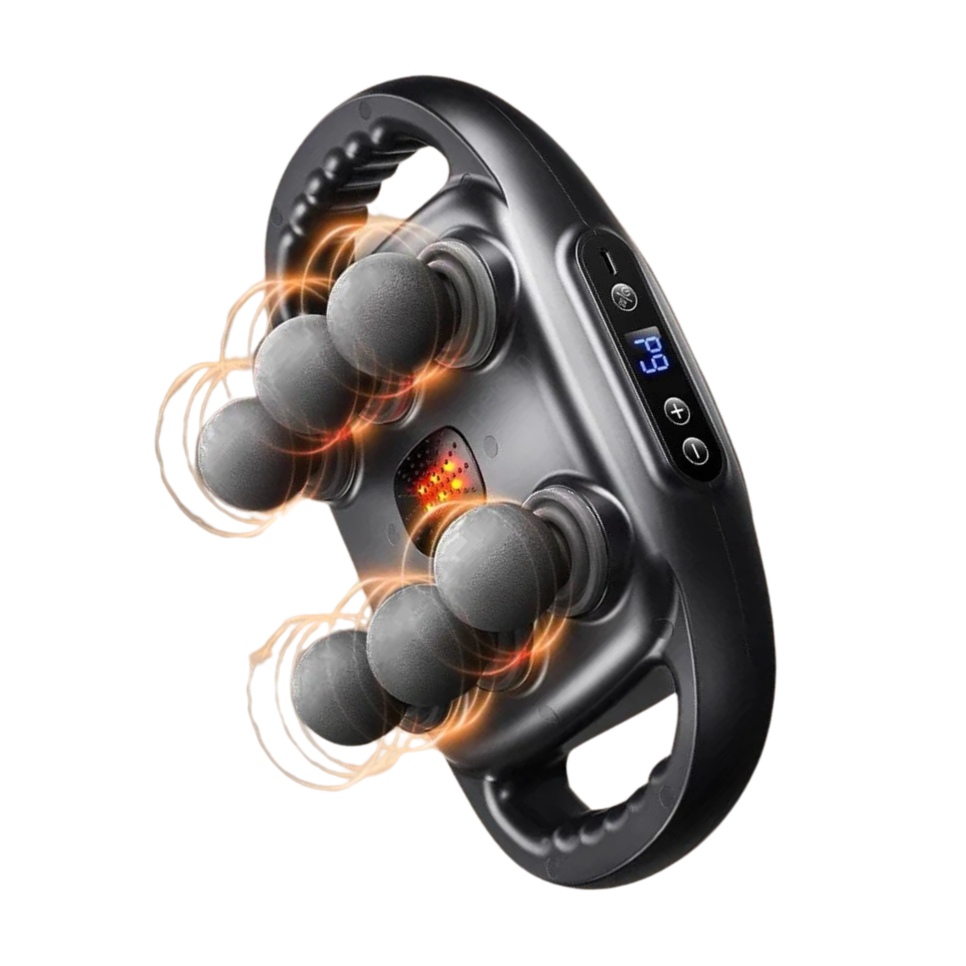 PowerRelief 6D - Back & Body Massager with 6 Heads and Deep Percussion