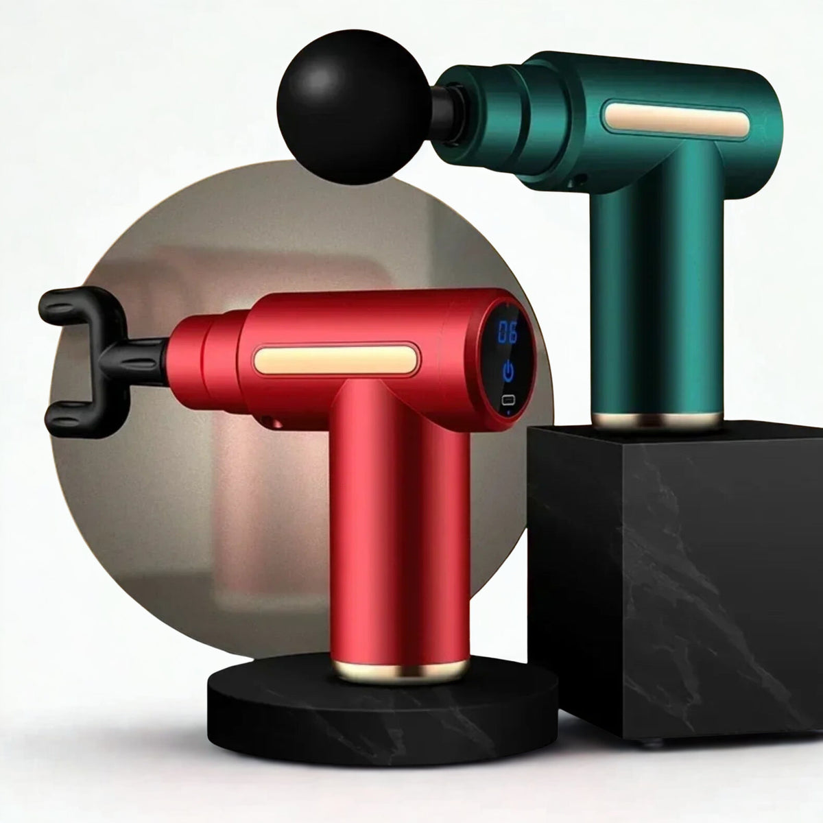  Deep Tissue Percussion Massage Gun with 4 Interchangeable Heads