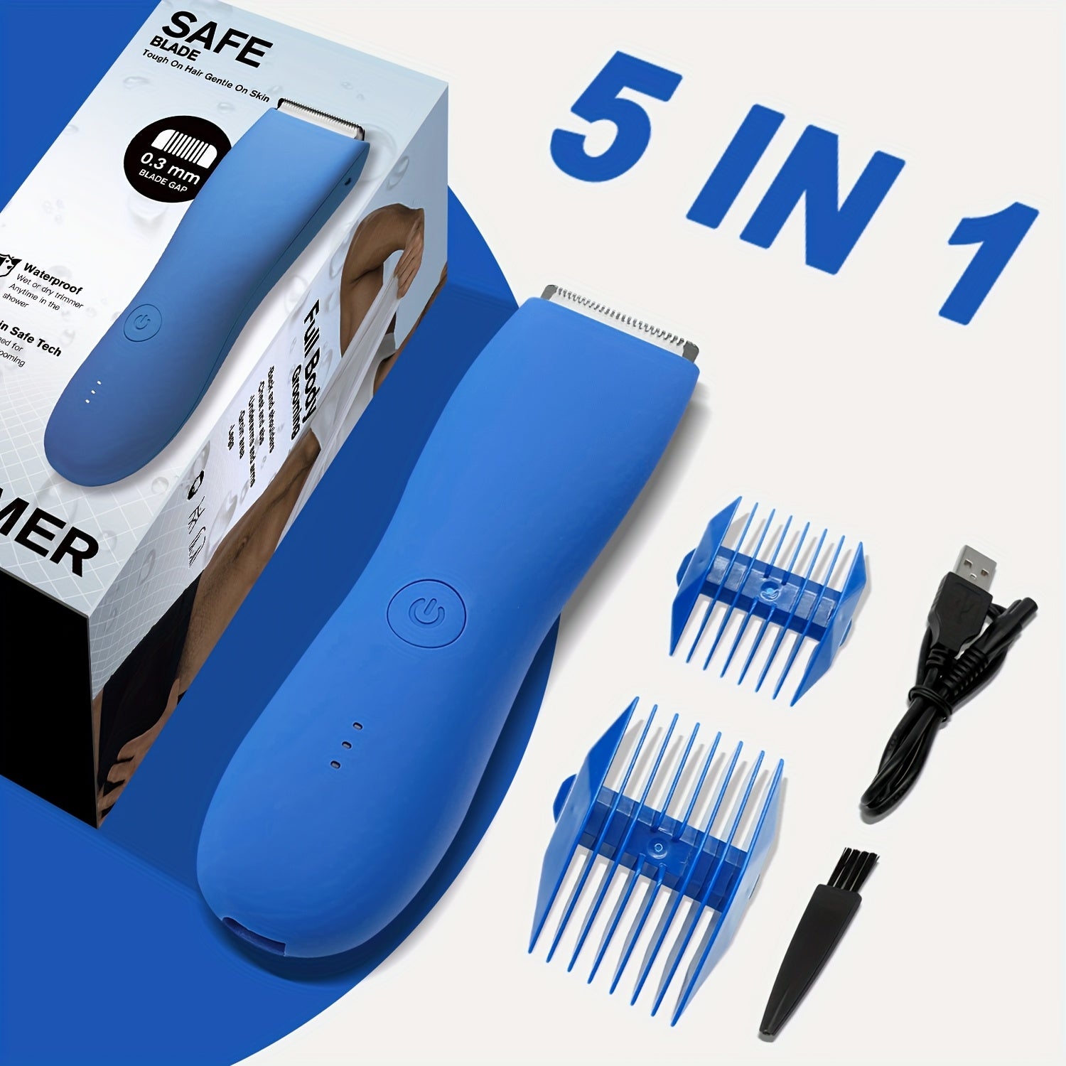 TrimSafe Pro – Waterproof Body Trimmer with Ceramic Blade