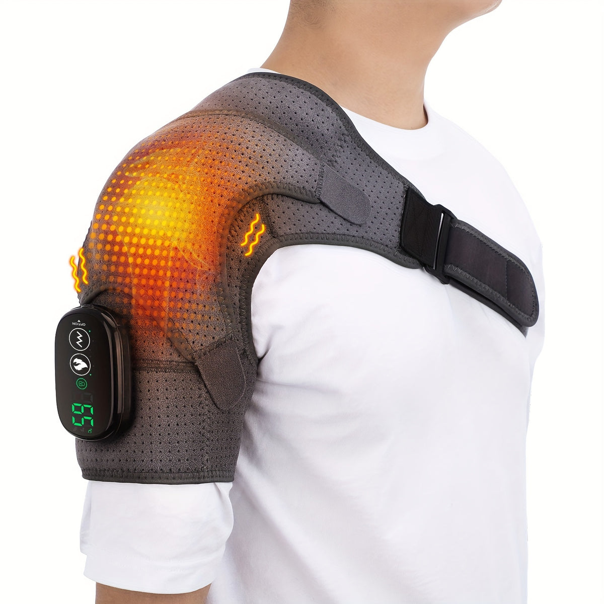 ThermaCare- Heated Shoulder Massager with Vibration and Adjustable Temperature