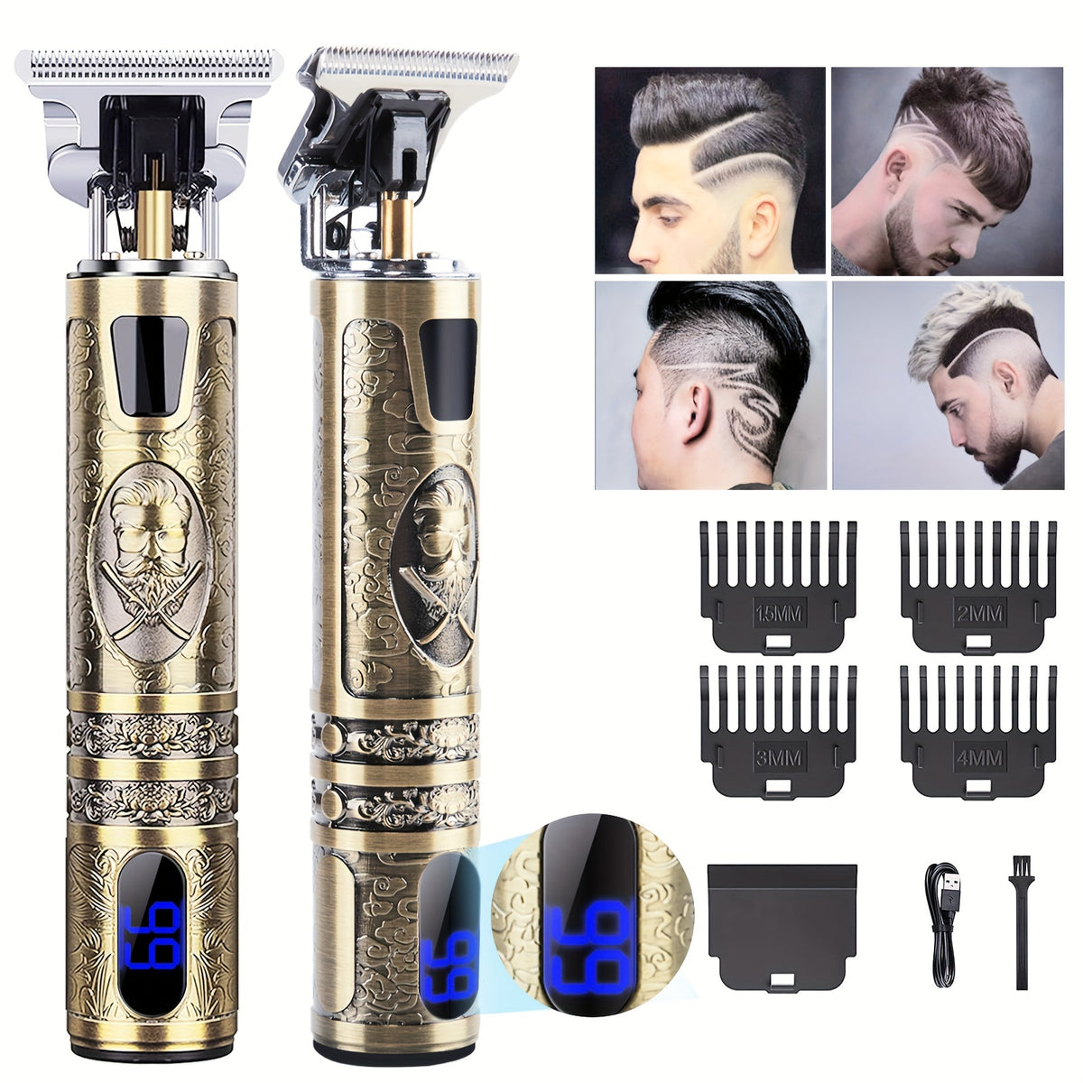 Barber Gold Pro – 2-in-1 Hair & Beard Trimmer
